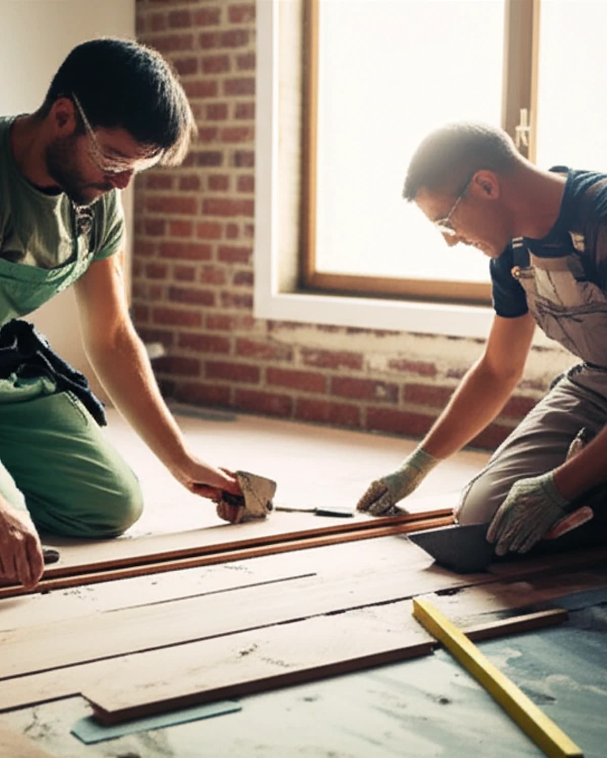 Geprüfter Handwerker auf einer Baustelle
